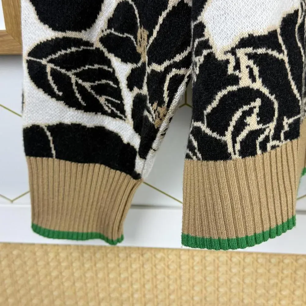 Maeve by Anthropologie Tan Montana Mock-Neck Half-Zip Sweater - Size - Medium - Picture 8 of 9